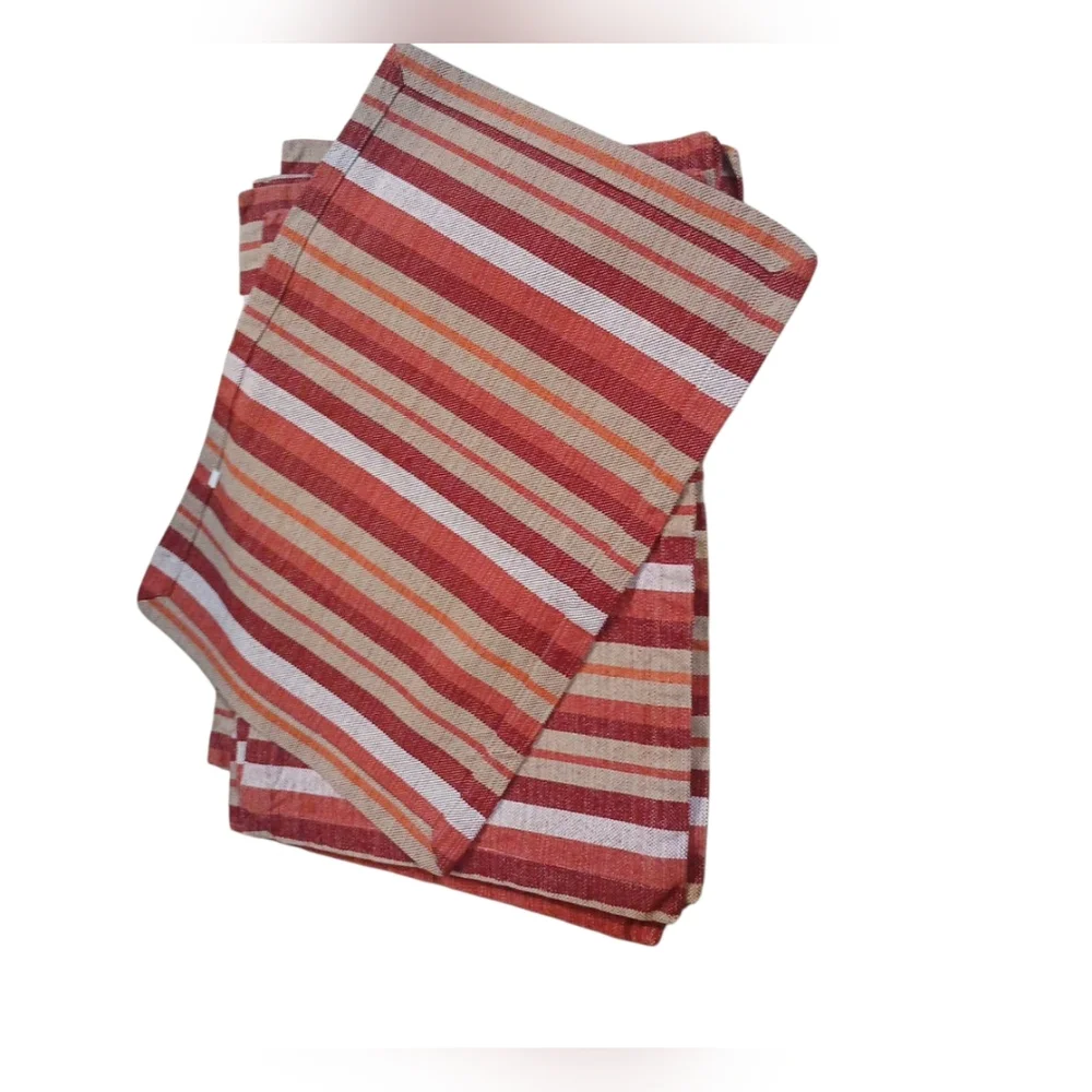 Set Of Six Striped Placemats